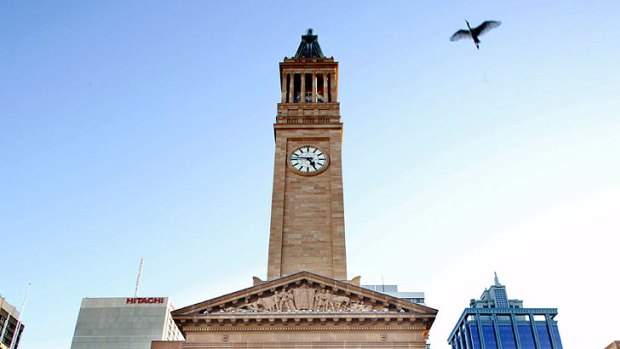 Brisbane City Hall before restoration started.