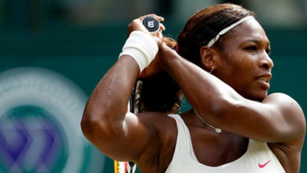 Serena Williams powering her way to victory and another shot at the Wimbledon crown.