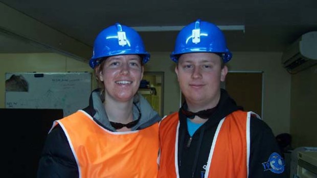 The other Australian miner feared dead, Josh Ufer, with his partner Rachelle Weaver.