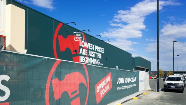 Bunnings Warehouse Canberra Airport is due to open next month. 