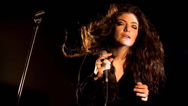 Keep your clothes on ... Lorde performing in Sydney.