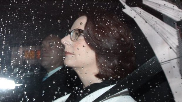Julia Gillard arrives at the royal commission in September.