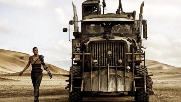 Launching soon: Furiosa (Charlize Theron) with the The War Rig from <i>Mad Max: Fury Road</i>.