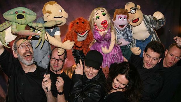 Give them a hand: Puppeteers from <em>Puppet Up! Uncensored</em>.