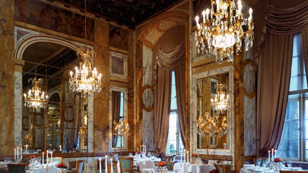 Luxury ... the Hotel de Crillon's restaurant is a former ballroom.
