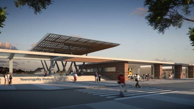 An artist's impression of the Yeerongpilly Station.