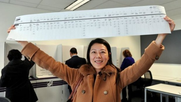 There have been concerns about the ballooning size of the ballot paper - for example, the 2013 Victorian Senate ballot paper, pictured, which was over a metre long.