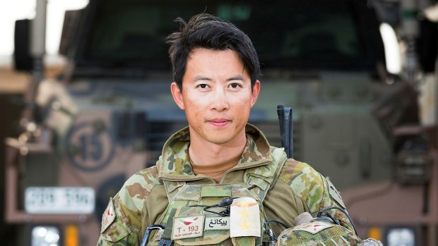 Australian Army officer Captain Yikang Feng at Taji Military Complex, Iraq.
