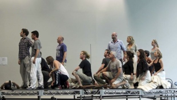 High notes ... the cast rehearse for Doctor Zhivago.