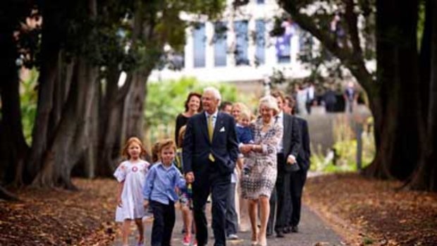 New Victorian Governor Alex Chernov with his family.