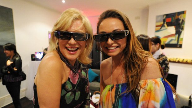Kerri-Anne Kennerley and fashion designer Camilla Franks at the Sony 3D TV launch last night.