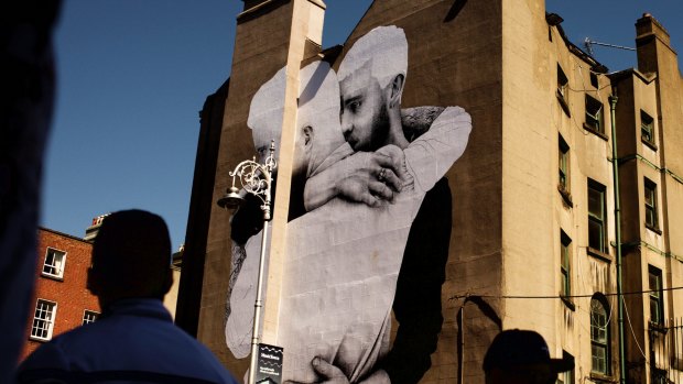 'It became about equality': A mural by artist Joe Caslin on the Mercantile building in Dublin.