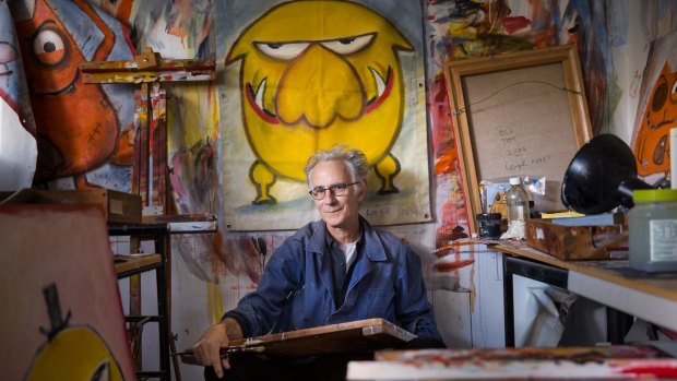 Leigh Hobbs in his studio at home in Melbourne's bayside suburb of Williamstown. 