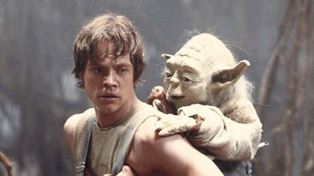 Not yet CGI, I am ... Yoda trains Luke Skywalker in The Empire Strikes Back.