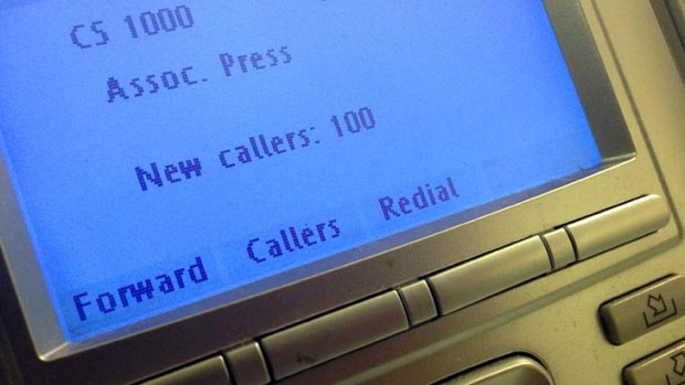 A phone console at the Associated Press Washington DC bureau.