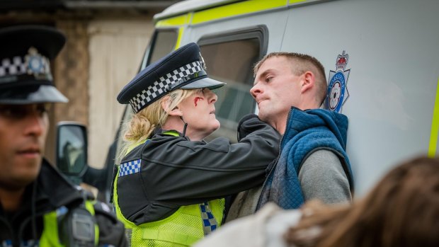 Catherine Cawood (Sarah Lancashire) is courageous on many levels in <I>Happy Valley</i>. 