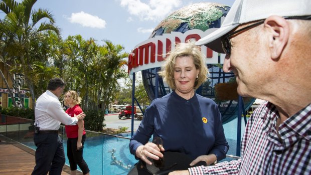 Outgoing Ardent Leisure CEO Deborah Thomas at the reopening of Dreamworld in December.