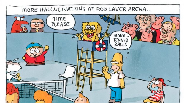 More hallucinations at Rod Laver Arena.