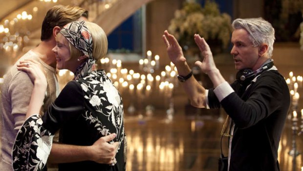 In the moment … directing DiCaprio and Carey Mulligan in <i>The Great Gatsby</i>.