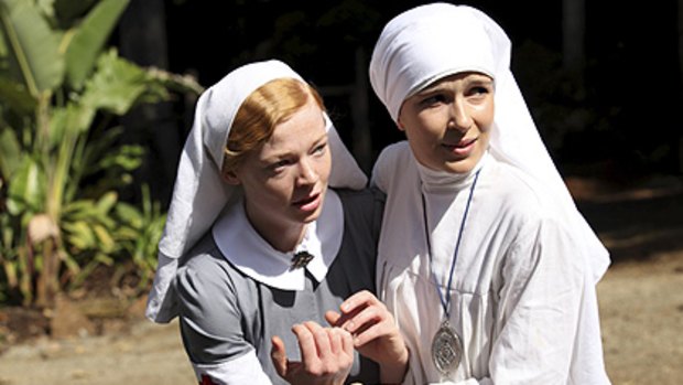 Sarah Snook, left, and Clare van der Boom star in Sisters of War.