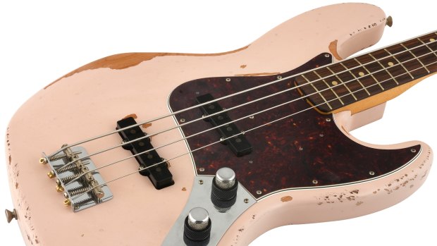 A shell-pink, road-worn Fender jazz bass guitar was a teenager's truly loved possession.