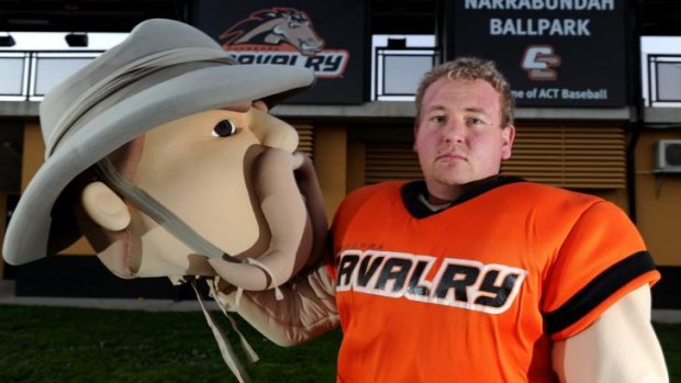 Joshua Williams - perhaps better known as the Canberra Cavalry mascot "Sarge" is raising money for Lifeline.