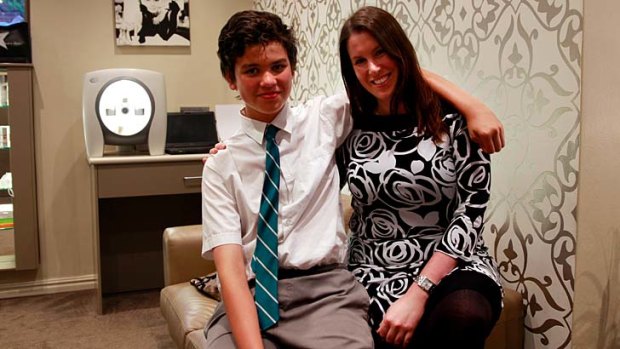 Tough &#8230; single mother Danielle Roux, who works full time, feels guilty for not spending more time with her son, Nicholas, 13.