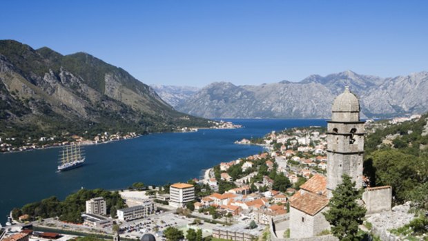 Waterwork ... a view of Kotor from the fortifications above the town.