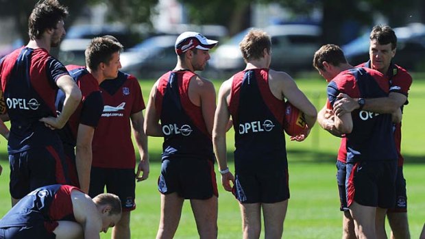 Paul Roos tackles coaching Melbourne at Gosch's Paddock.