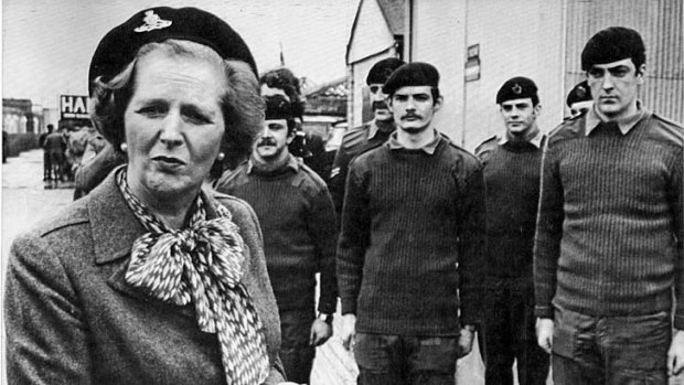 Margaret Thatcher on a 1981 visit to Northern Ireland.