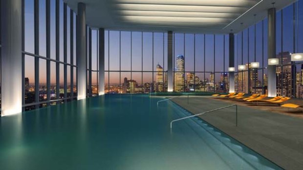 Hip, cool, edgy ... and glamorous. The Crown Metropol's pool.