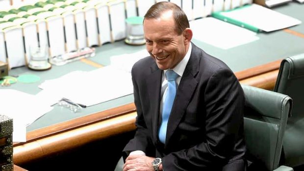 Prime Minister Tony Abbott during Question Time at Parliament House on Wednesday.