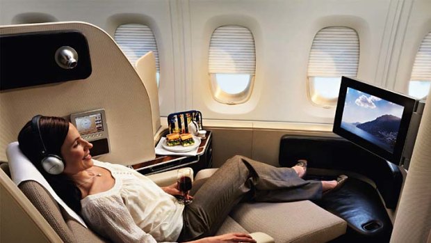 Qantas aims to outdo Singapore's premium offering. The current first class seat on the Qantas A380 is above.