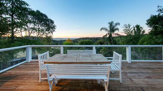 Views to behold: This self-contained stay overlooks Woolshed Valley.
