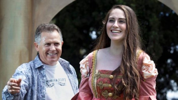 Star performer: Glenn Elston with Madeleine Field (as Juliet), a graduate of the Australian Shakespeare Company's Young Bard program.