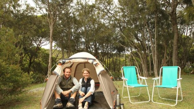 Back to basics &#8230; Tara and Ian Wells of Royal Coast Walks are advocates of the low-cost, personally fulfilling aspects of camping trips.