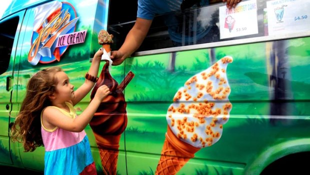 White lies: One mother "tells her kids that when the ice cream truck plays a song, that means they're out of ice cream." <i>Photo: Edwina Pickles.</i>