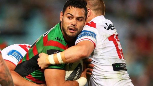 Suspended: Ben Te'o is one of  a handful of Rabbitohs players to be charged over chicken wing tackles.