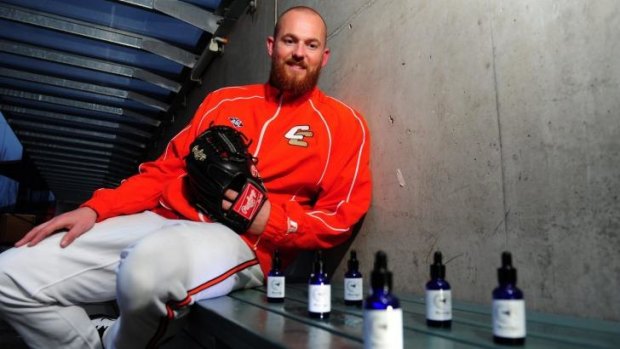 Cavalry pitching coach Hayden Beard has developed his own beard oil called 'Beardy's'.