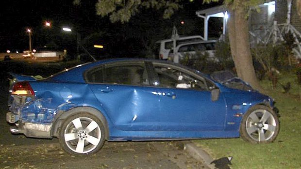 Car allegedly driven by an unaccompanied learner driver.