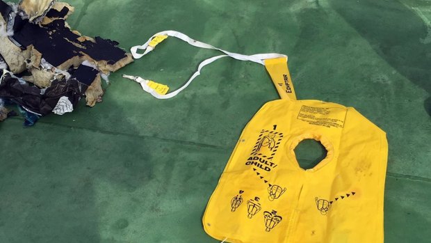 A life vest from EgyptAir flight 804 found floating along with human remains, luggage and seats from the doomed jetliner.