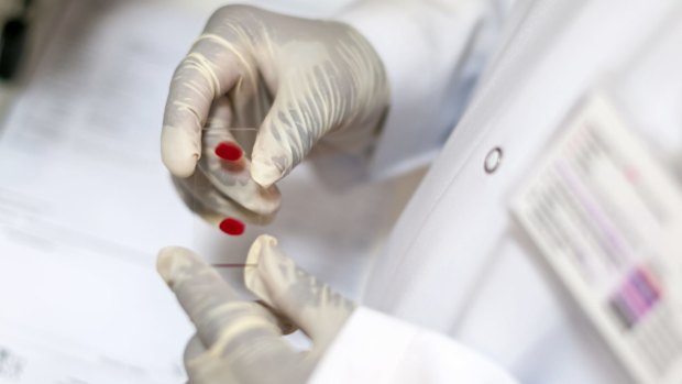 Theranos developed blood testing technology using a fingertip pin-prick instead of a needle and syringe.