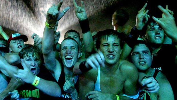 Main stage: Fans stormed the mosh pit when Metallica played the Big Day Out in 2004.