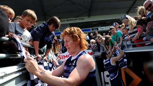 Final fling? Cameron Ling signs autographs for fans.