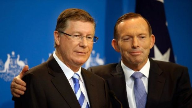 Victorian Premier Denis Napthine and Prime Minister Tony Abbott announce the joint taskforce to investigate the construction industry.