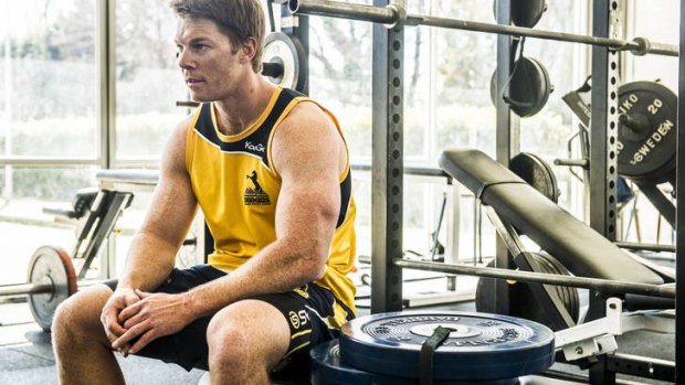 Clyde Rathbone trains at the Brumbies Gym.