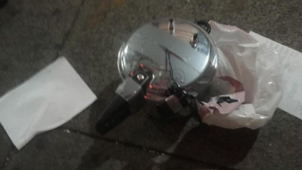 An unexploded pressure cooker bomb found in Manhattan.