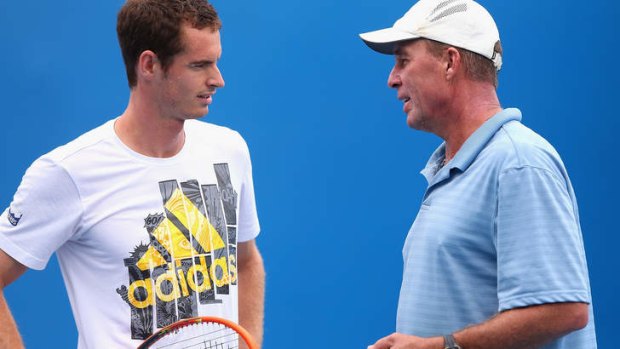Open discussion: Andy Murray with coach Ivan Lendl.