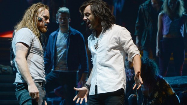 Rock opera revival ... Tim Minchin and Ben Forster star in Jesus Christ Superstar.