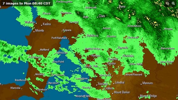The wet morning in Adelaide.